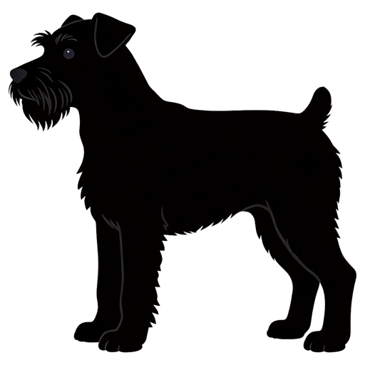 Affenpinscher silhouette at scale