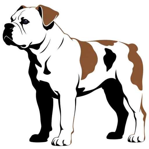 American Bulldog silhouette at scale