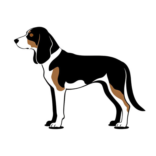American Foxhound silhouette at scale