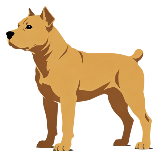 American Pit Bull Terrier silhouette at scale