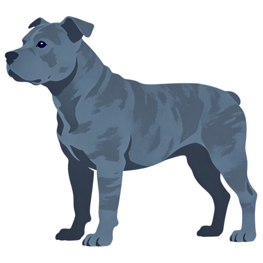 American Staffordshire Terrier silhouette at scale