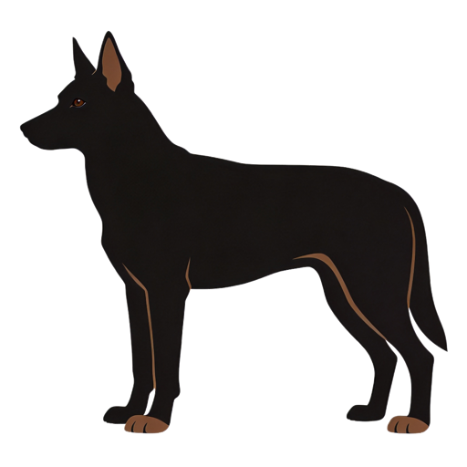 Australian Kelpie silhouette at scale