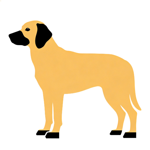 Black Mouth Cur silhouette at scale