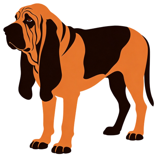 Bloodhound silhouette at scale