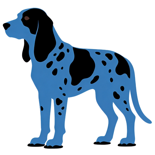 Bluetick Coonhound silhouette at scale