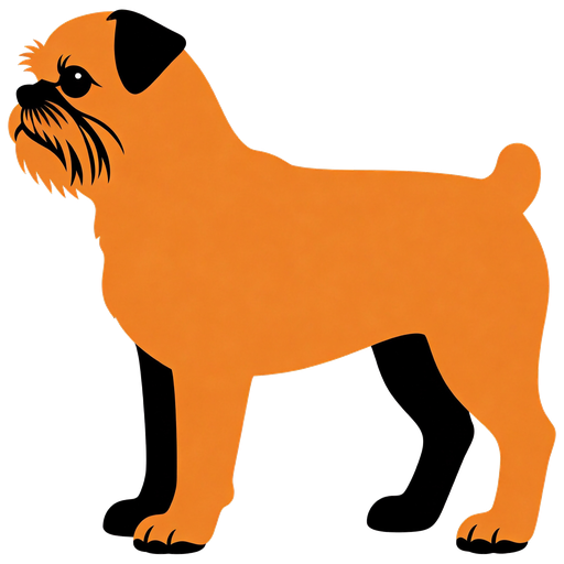 Brussels Griffon silhouette at scale