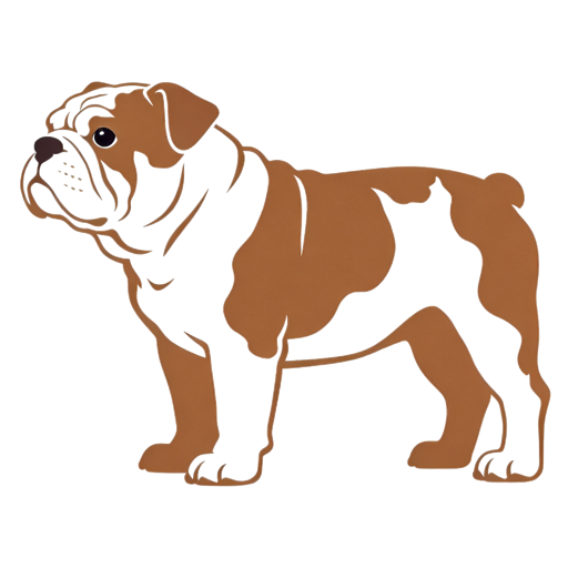 Bulldog silhouette at scale