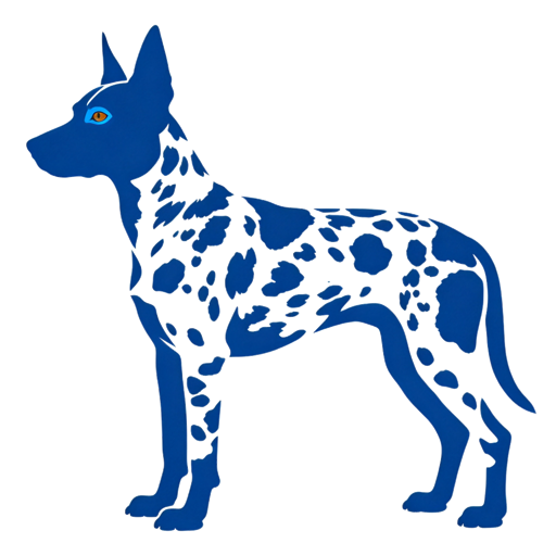Catahoula Cur silhouette at scale