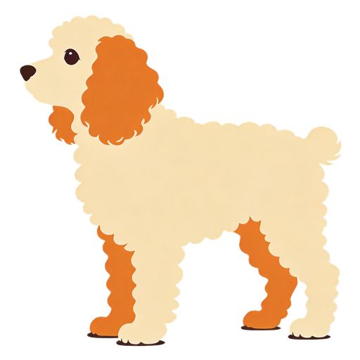 Cavapoo silhouette at scale