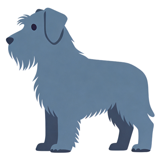 Cesky Terrier silhouette at scale