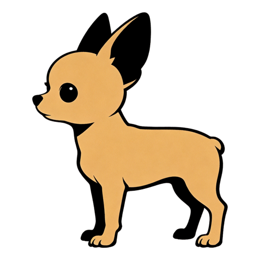 Chihuahua silhouette at scale