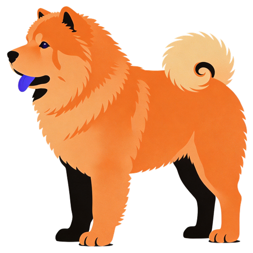 Chow Chow silhouette at scale