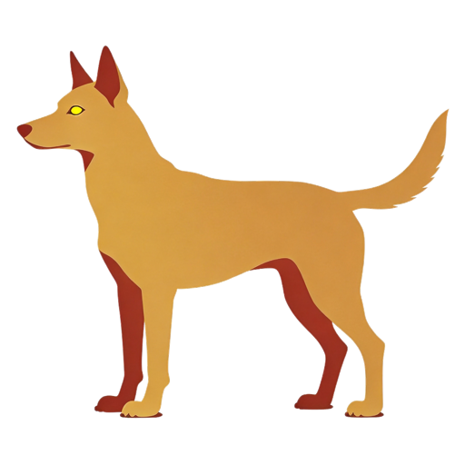 Dingo silhouette at scale