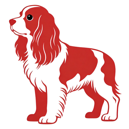 English Toy Spaniel silhouette at scale