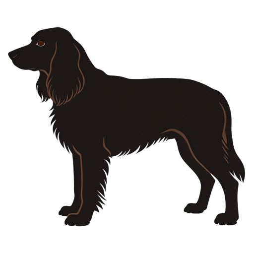 Field Spaniel silhouette at scale