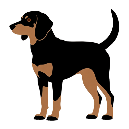 Finnish Hound silhouette at scale