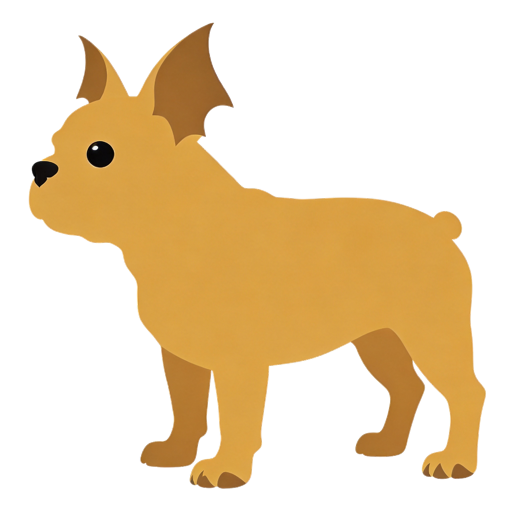 French Bulldog silhouette at scale