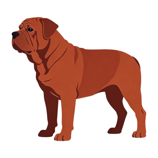 French Mastiff silhouette at scale