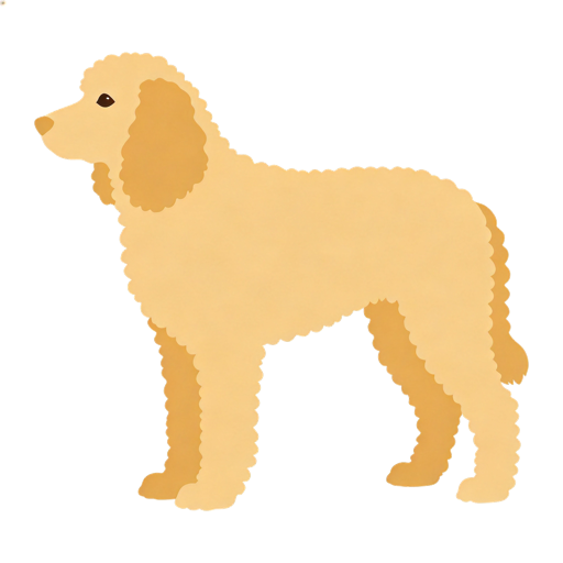 Goldendoodle silhouette at scale
