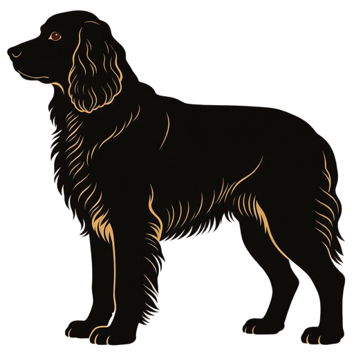 Hovawart silhouette at scale