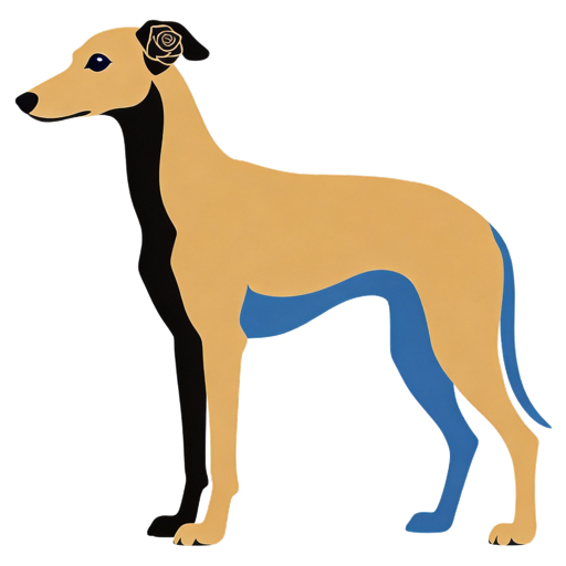 Italian Greyhound silhouette at scale