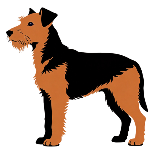 Lakeland Terrier silhouette at scale