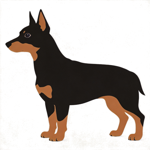 Lancashire Heeler silhouette at scale