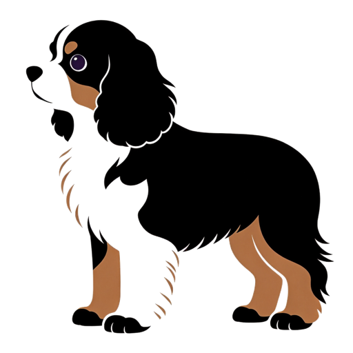 Lowchen silhouette at scale