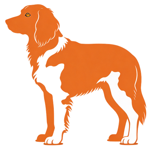 Nova Scotia Duck Tolling Retriever silhouette at scale