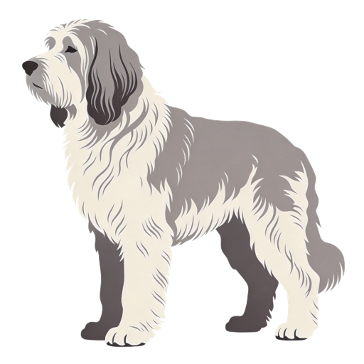 Old English Sheepdog silhouette at scale