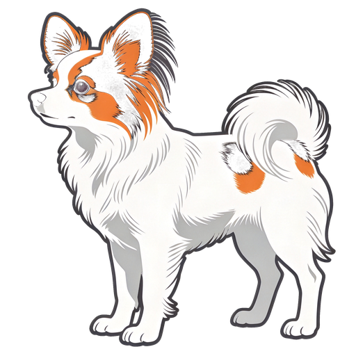 Papillon silhouette at scale