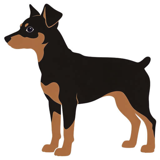 Patterdale Terrier silhouette at scale