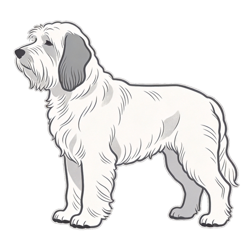 Polish Lowland Sheepdog silhouette at scale