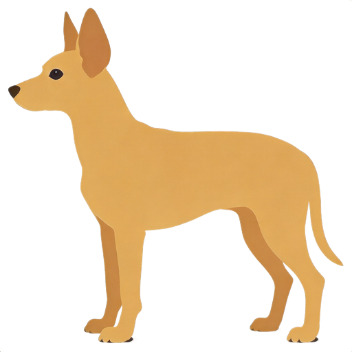 Portuguese Podengo Pequeno silhouette at scale