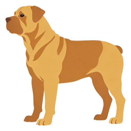 Presa Canario silhouette at scale