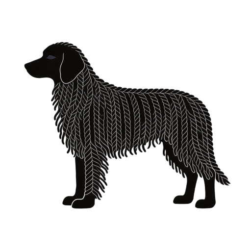 Puli silhouette at scale