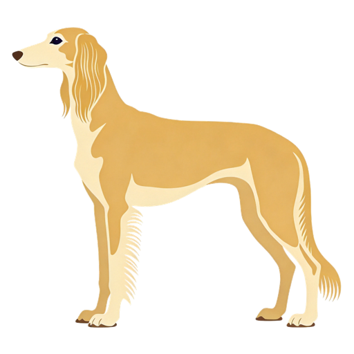 Saluki silhouette at scale