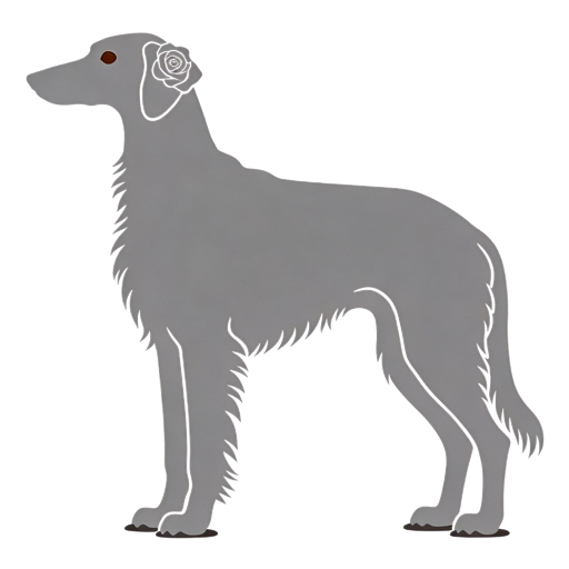Scottish Deerhound silhouette at scale