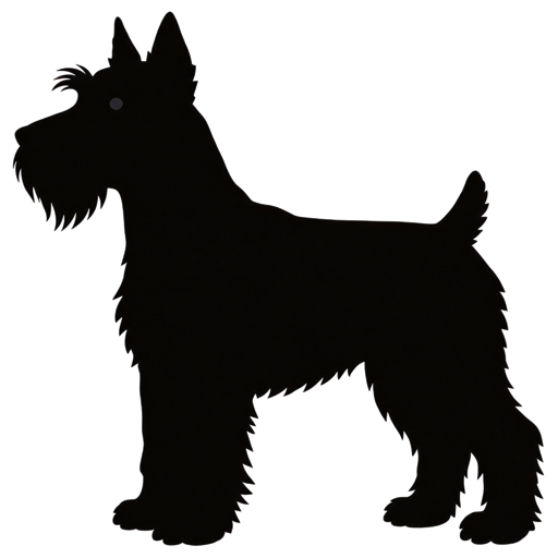 Scottish Terrier silhouette at scale