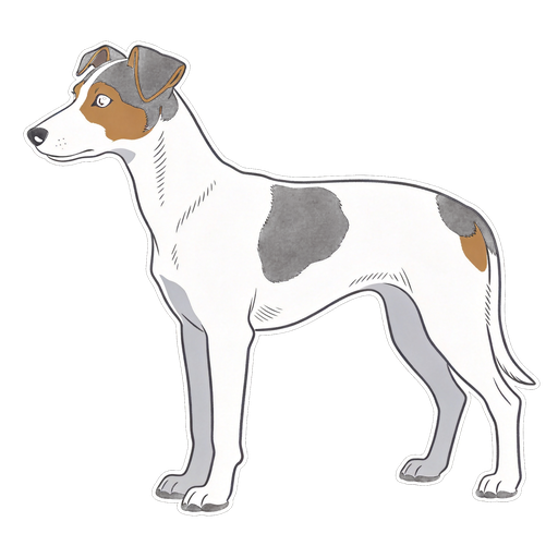 Smooth Fox Terrier silhouette at scale