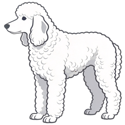 Standard Poodle silhouette at scale