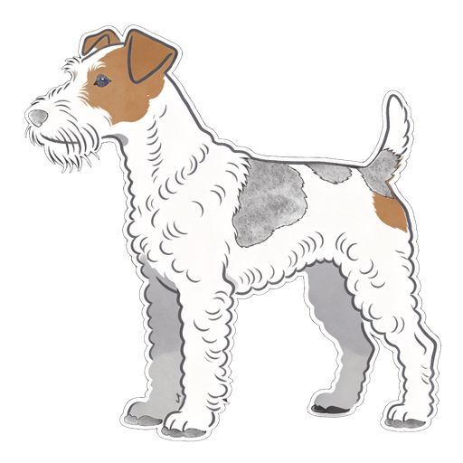 Wire Fox Terrier silhouette at scale