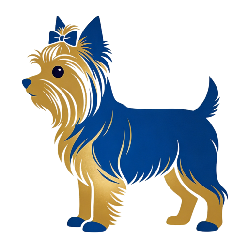Yorkshire Terrier silhouette at scale